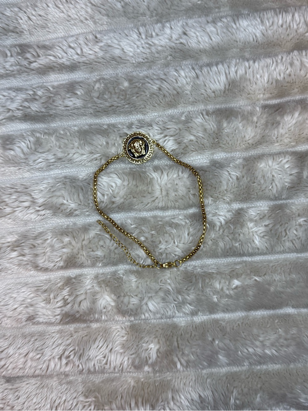 Gold Medusa Head Chain Bracelet